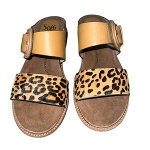 Sofft Braye Two Strap Comfort Sandals Slides Luggage/Tan-8 M